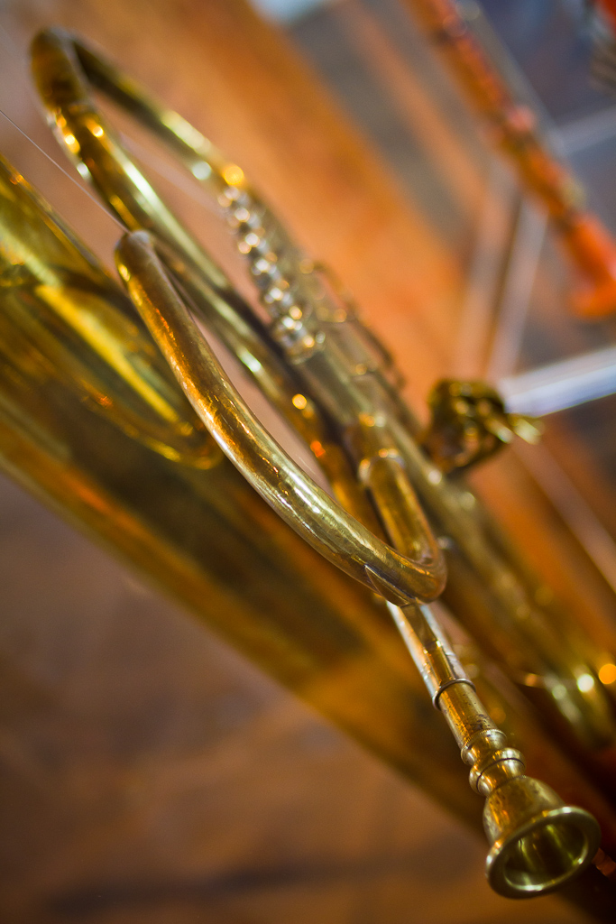Forteresse Hohensalzburg - Salle des processions - une trompette.
